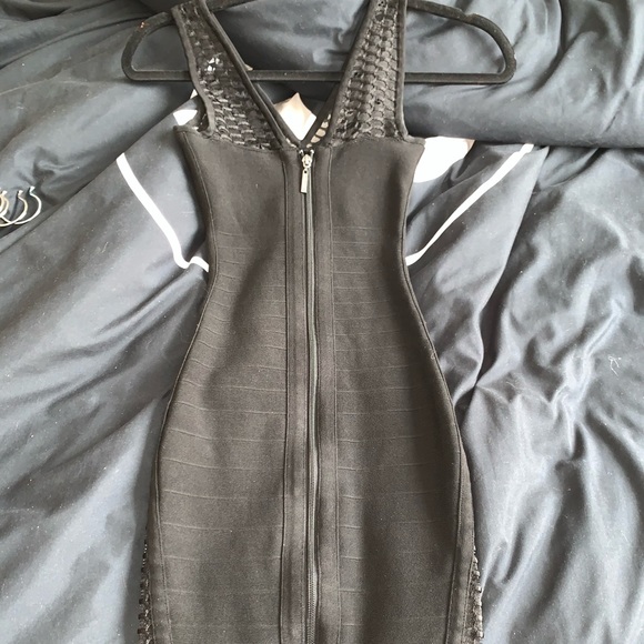 Black Marciano Bandage Dress - Picture 2 of 2